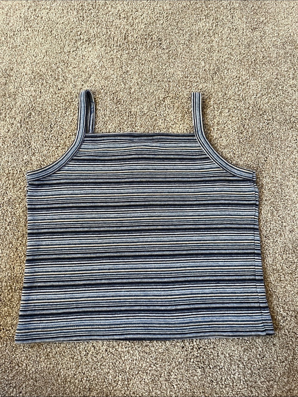 Vintage y2k 90s striped cropped spaghetti tank top - Picture 4 of 4